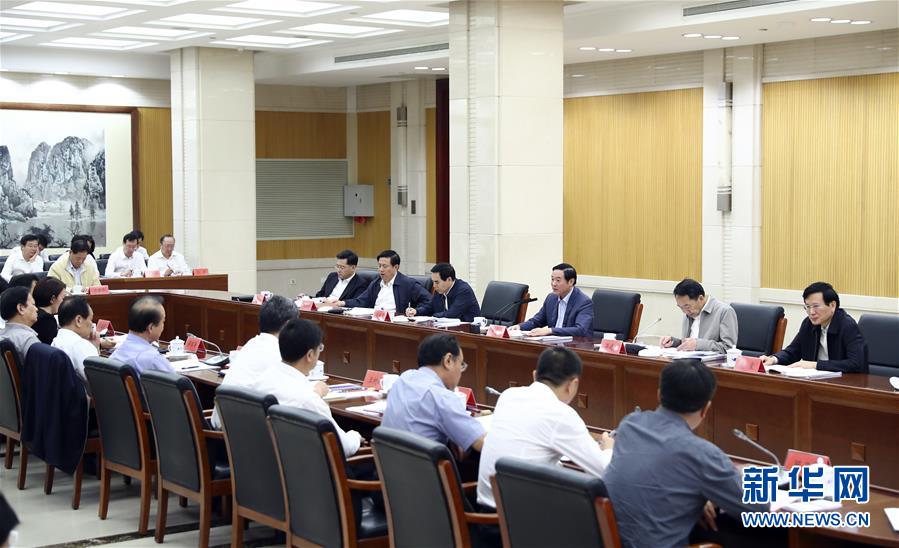 9月21日，中宣部在北京召開中央媒體駐外機構外宣工作座談會。中共中央政治局委員、中央書記處書記、中宣部部長劉奇葆出席座談會并講話。新華社記者 謝環馳 攝 