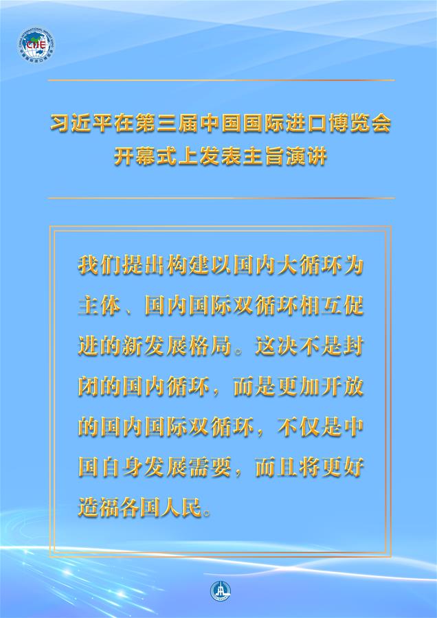 （圖表·海報）［第三屆進博會］習近平在第三屆中國國際進口博覽會開幕式上發表主旨演講 （11）